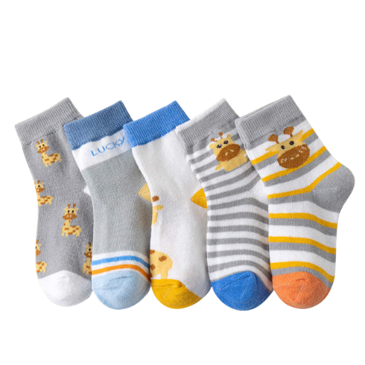 Kids - 5 packs Giraffe Socks